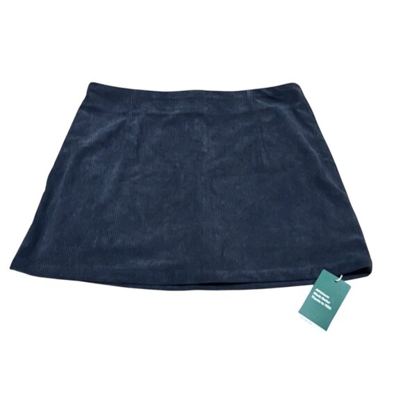 Halara High Waisted Corduroy Casual Skirt with Shorts Sz Large Gray Invisible Zi - Picture 3 of 7